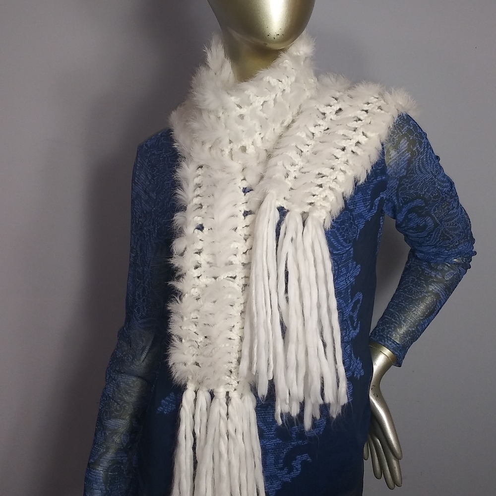 NWOT Cheveux wool fuzzy scarf
